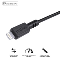 Cabo USB-A 2.0 x Lightning Iphone Com Certificado MFI Pcyes 1 Metro Preto - PUALP-01