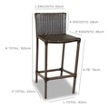 Jogo de  Jantar 6 Lugares 180X90 CM com Banquetas em Alumínio Dourados (Kit 10 peças)