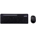 Kit Teclado e Mouse Sem Fio Multilaser Tc280 2.4ghz Usb Preto Com Apoio para Smartphone