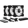 Kit 3 Coolers Saturn 12 PRO ARGB + Hub + Controle Aerocool - 73853