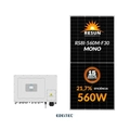Gerador Edeltec Solar Deye 120,96 Kwp Tri. 380v Fibrometal (75k/560w)