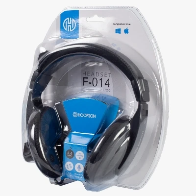 Fone De Ouvido Headset Com Microfone Prata F-014 Hoopson