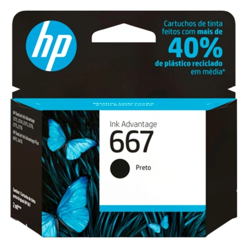 Cartucho Tinta Hp 667 Preto - 3ym79ab