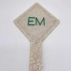 Espelho Perolado - Logo alto relevo inicial ou desenho