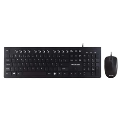 Combo Teclado + Mouse Com Fio Multilaser Tc240 Com Teclas Multimídia