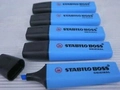 Pincel Marca Texto Azul Neon Stabilo Boss