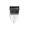 Cabo para Celular Carregamento Usb a 2.0 Macho P/ Usb Tipo-c - Branco - 3 Metros - Nylon - Cbpy03b