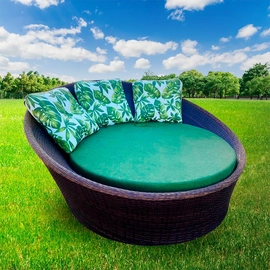 Chaise Redonda 190 cm Fibra Sintética e Alumínio  3 Almofada Rio de Janeiro