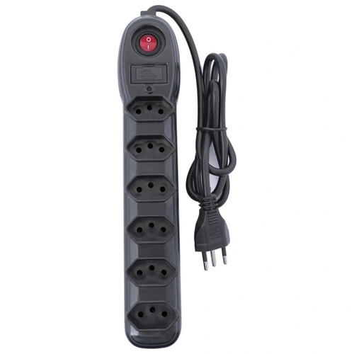 Filtro de Linha 6 Tomadas Megatron 1 Metro Preto - 32849