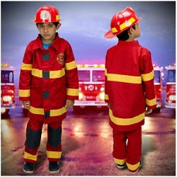 Farda Infantil dos Bombeiros - (Vermelha)