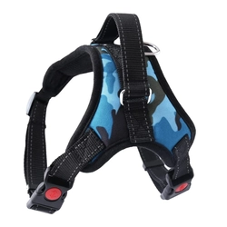 Peitoral Camuflado Azul para Cães