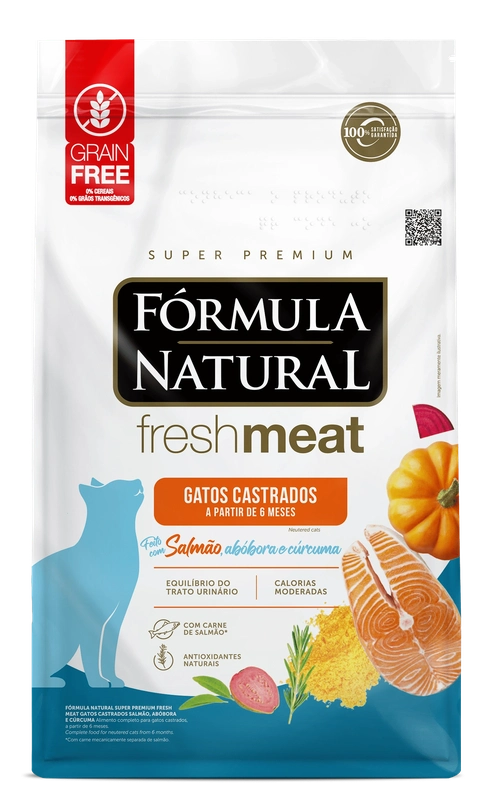 FÓRMULA NATURAL GATO CAST SALMÃO 7KG