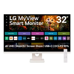 Monitor Lg Myview Smart Tela Uhd 4k 32" Webos Thinq Home Air Play Screen Share Bluetooth - 32sr73u-w.awzm