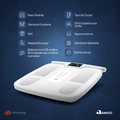 Balança Inteligente Bioimpedância Digital Corporal Relaxshop Bio Ultra Branca c/ Eletrodos – 55 Análises, Bluetooth