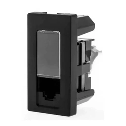 Modulo Conector Tomada Legrand Pial Plus+ Dados Lcs2 Rj45 Cat5e Preto  615045pt