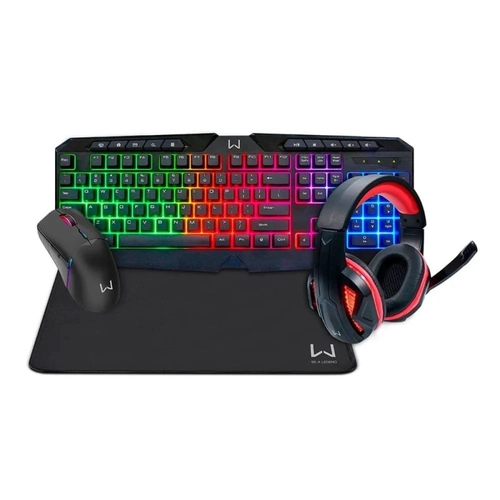 Combo Gamer Multi Warrior Teclado Mouse Headset e Mousepad - TC304