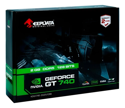 Placa de Vídeo 2Gb ddr5 128 bits GeForce GT740 Kdgt740-2gd5 HDMI VGA DVI - Keepdata