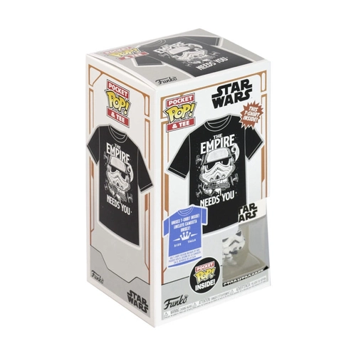 Pop! Tees Camiseta Infantil e Pocket Pop! Star Wars - Stormtrooper - Tam g