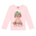 Camiseta Manga Longa Estampada Raposinha Rosa Brandili - Feminina