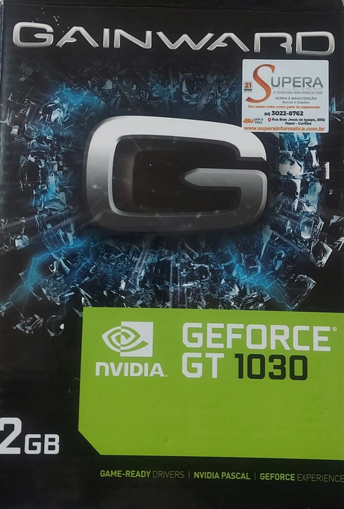 Placa de Vídeo 2Gb ddr4 64 bits GeForce GT1030 Hdmi DVI com low profile - GainWard