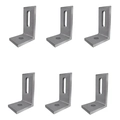Kit 6 Suportes Em L Aluminio 55x35x30 Para Haste Solar