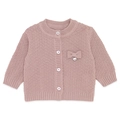 Casaquinho Avulso Tricot com Laço Rosa - Menina