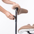 Cadeira Mocho Ergonômico Exclusiva 360° Graus Com Apoio e Suporte Nude