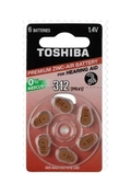 Bateria Auditiva 312 - Toshiba 1,4V. cartela com 6 unidades.