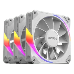 KIT COOLER GABINETE 120MM PCYES 3X120MM SANGUE FRIO WHITE GHOST  264572 - K3ARGBSF3WGRVBR