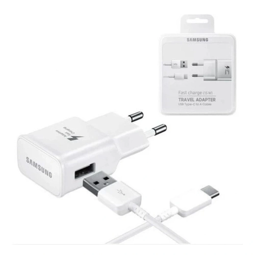 Carregador Samsung 100% Original EP-TA20 Tipo-C 15W Fast Charge + Cabo USB-C - Carrega até 3x mais rápido