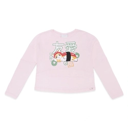 Blusinha Manga Longa Estampada Tokyo Menina Anjo - Feminina