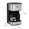 Cafeteira Elétrica Arno Preferita Inox 750ml Jarra De Vidro 127v
