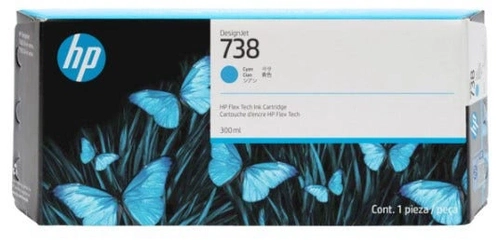 Cartucho De Tinta Hp 738 Ciano Pluk 300ml - 676m6a