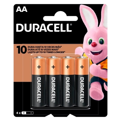 Pilha Alcalina AA Blister Com 4 Duracell Mn 1500b4