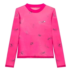 Blusinha Manga Longa em Tule com Elastano Nina Go - Feminina