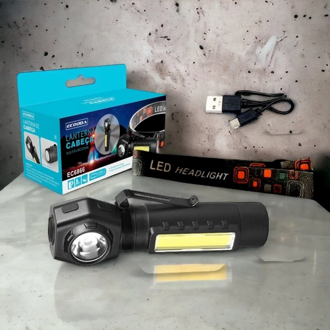Lanterna de Cabeça Multifuncional Ecooda (EC6866)