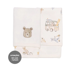 Kit de 2 Toalhas de Boca Suedine com Forro Atoalhado Masculino –  Bichinhos Transporte