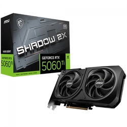 Placa de Vídeo MSI NVIDIA GeForce RTX 5060 Ti Shadow 2X OC Plus, 16GB, GDDR7, DLSS, Ray Tracing, 912-V535-029