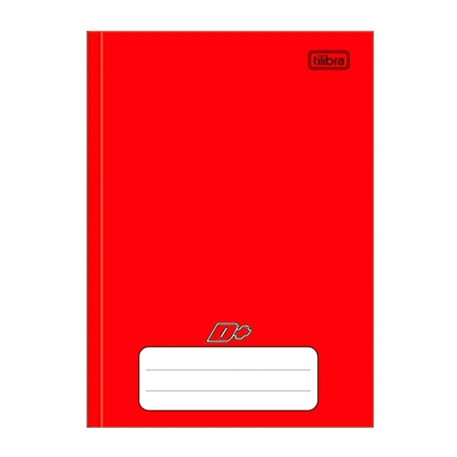 Caderno D+ Brochura Capa Dura 1/4 96 Folhas Vermelho Tilibra