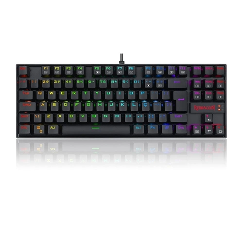 Teclado Magnético Gamer Redragon Kumara PRO RGB Switch Marrom PT - K552RGB-PRO-PT-BROWN
