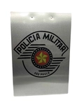 Prancheta Alumínio Operacional- Fundo prata c/ logo da PMESP