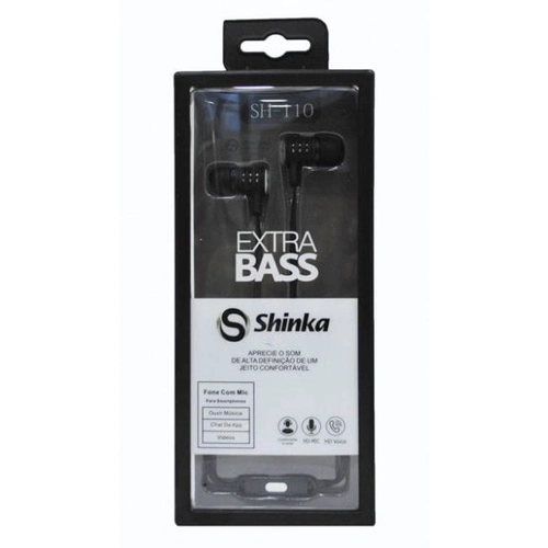 Fone de Ouvido Shinka SH-110 Preto - FON0098B