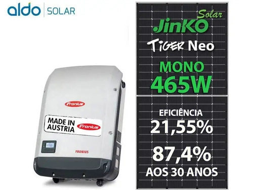 Gerador De Energia Solar Fronius Rosca Dupla Madeira Romagnole Fronius Gf 24,18kwp Jinko Tiger Neo Mono 465w Symo 20kw 2mppt Trif 380v
