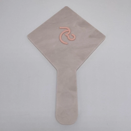 Espelho Rosado Madrepérola - Logo alto relevo inicial ou desenho