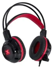 Fone de Ouvido Headset Vx Gaming Taranis V2 P2 Com Microfone - Preto e Vermelho