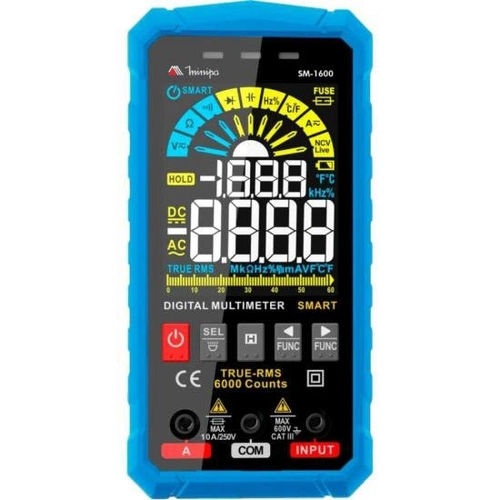 Multímetro Digital Minipa Sm-1600 Azul/preto