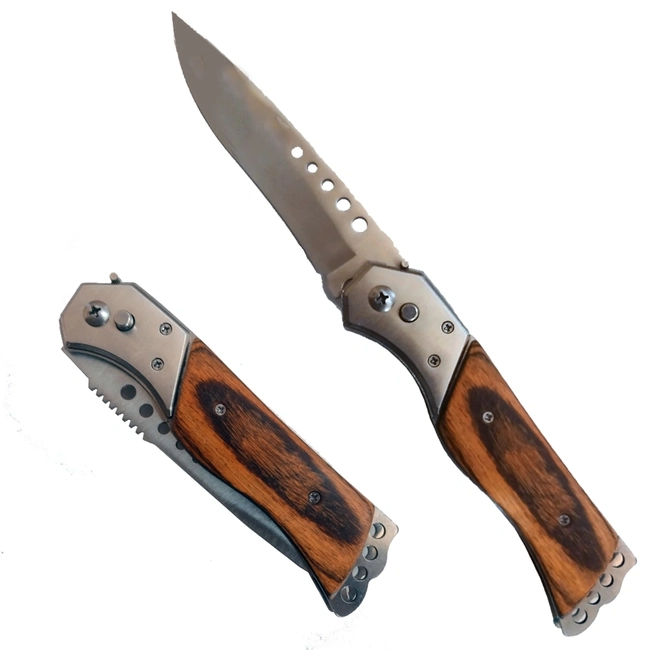 Canivete Automático Cabo Madeira (MK-06-0728)