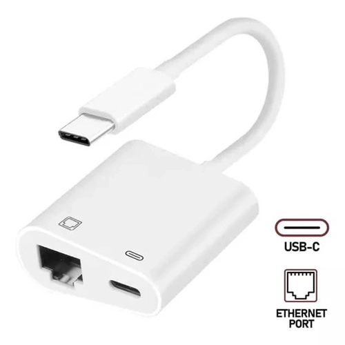 Adaptador Type-c P/ Rj45 C/ Entrada P/ Energia Ref. Fy883