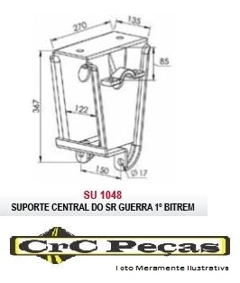 Suporte Central da Carreta Guerra SR 1 Bitrem