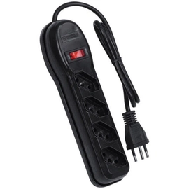 Filtro de Linha 04 Tomadas Preto Pp Circular 3x0,75x1,00m 10a Megatron